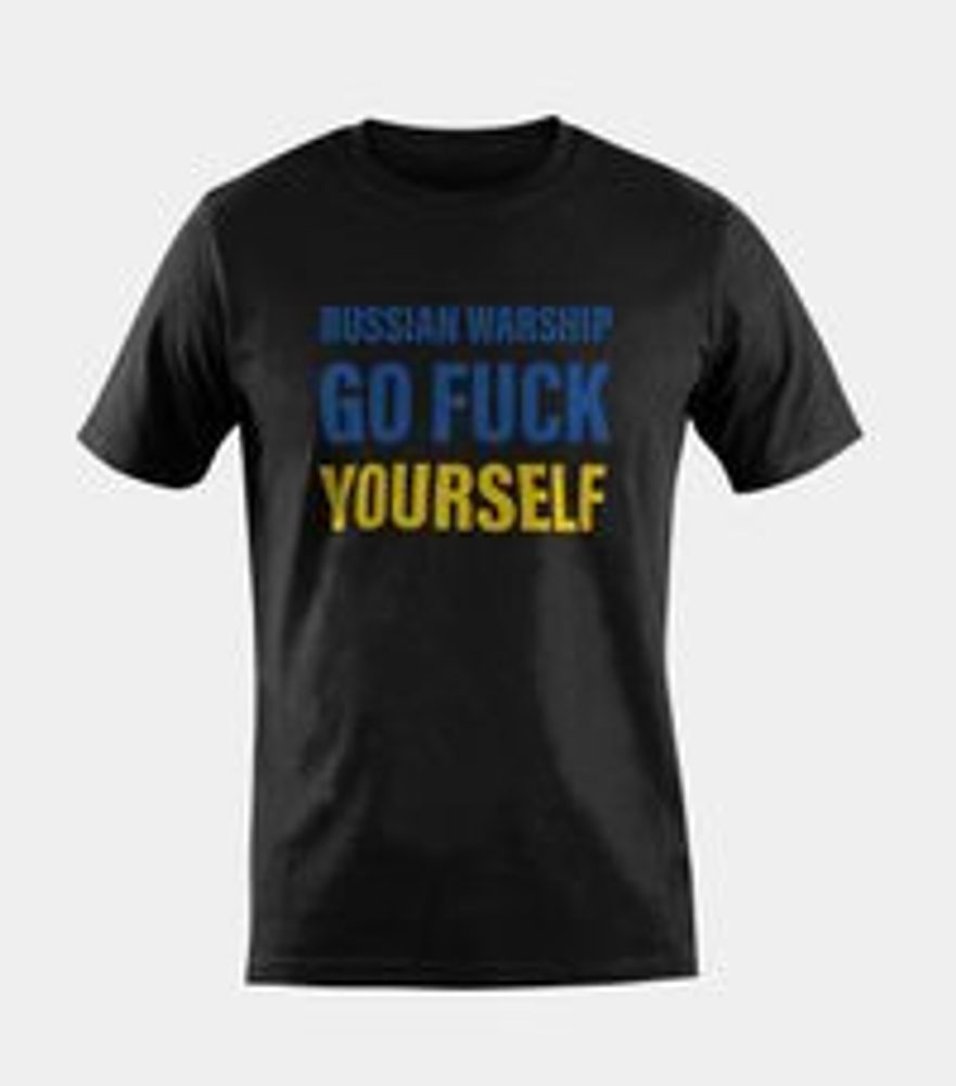 Tričko RUSSIAN WARSHIP - GO FUCK YOURSELF černé - S