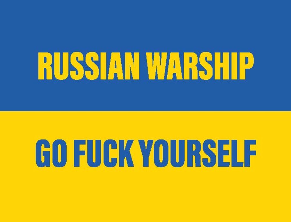 Samolepka RUSSIAN WARSHIP GO FUCK YOUSELF